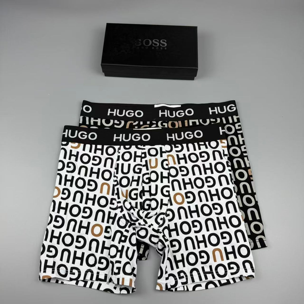 Boss Cotton Men's Boxer Briefs - 3-Piece Box