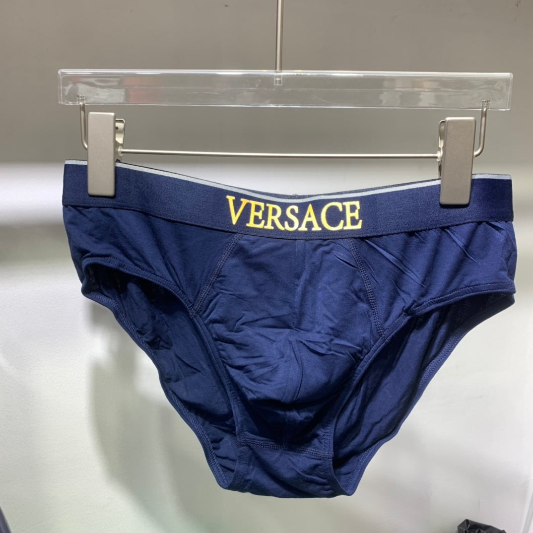 Versace Odell Gold-Tone Waistbands Men's Briefs - 3-Piece Box