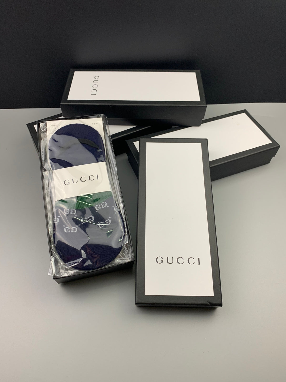 Gucci Green-And-Red Stripe No-Show Socks - 5-Pair Set