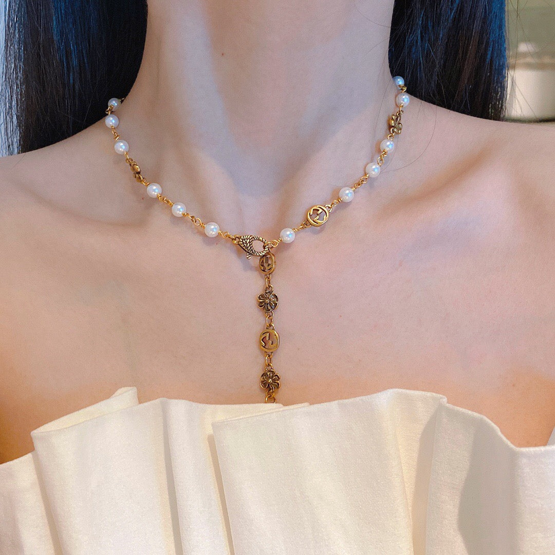 Martin Graham pendant necklace in polished metal-tone – main product view