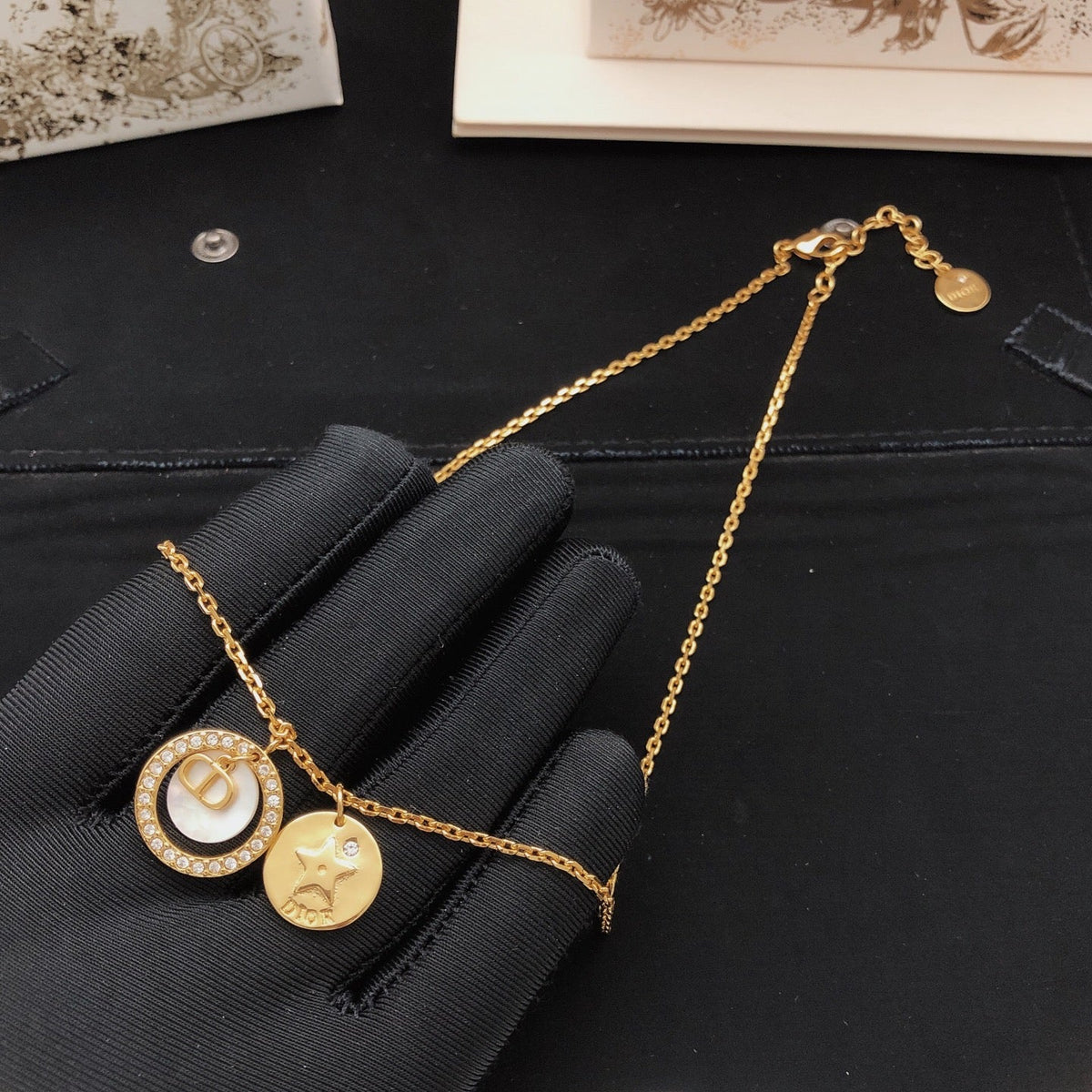 Martin Graham pendant necklace in polished metal-tone – main product view