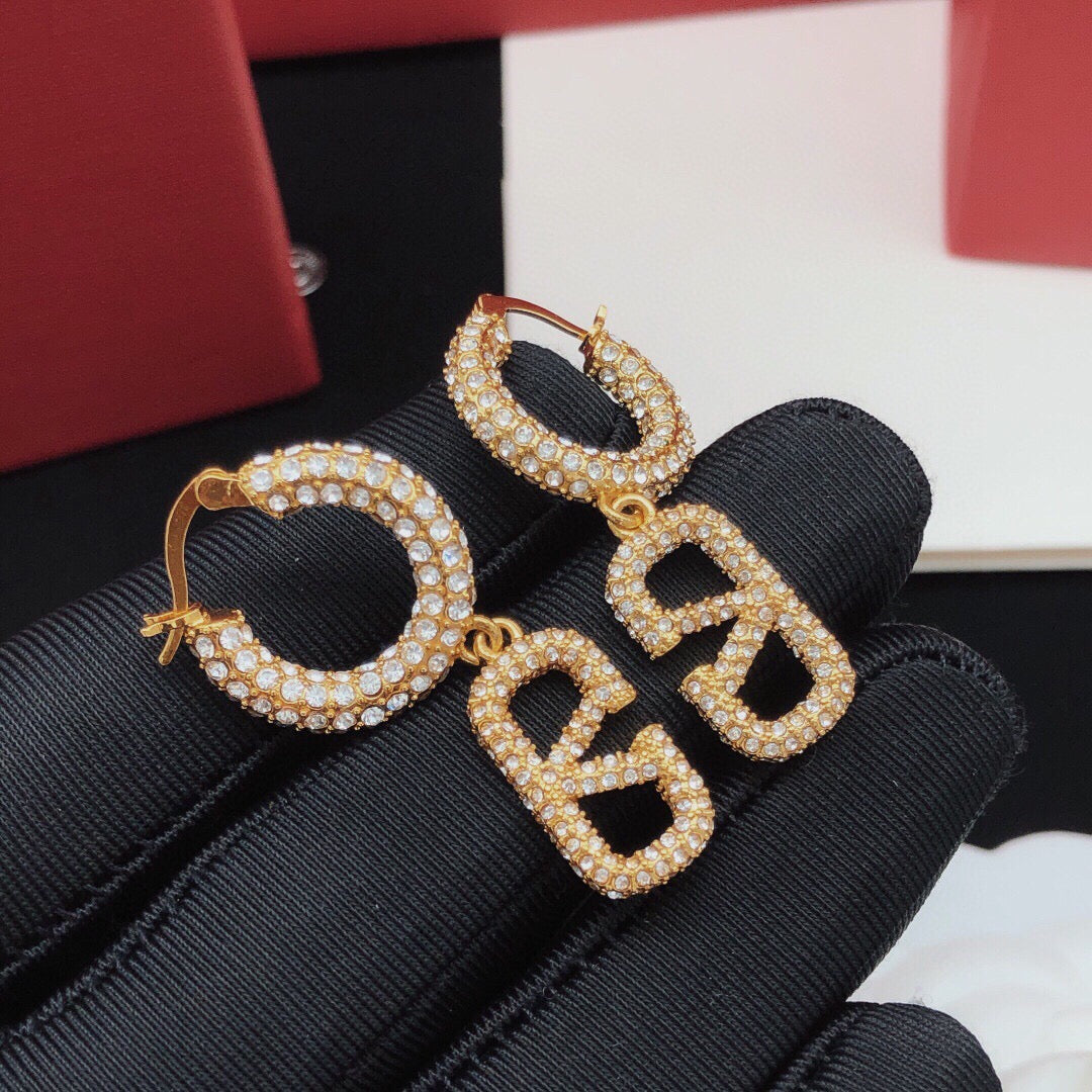Martin Graham drop earrings in polished metal-tone – main product view