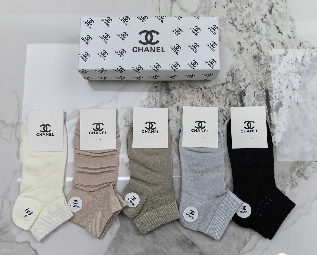 Chanel Modal No-Show Socks - 5-Pair Set