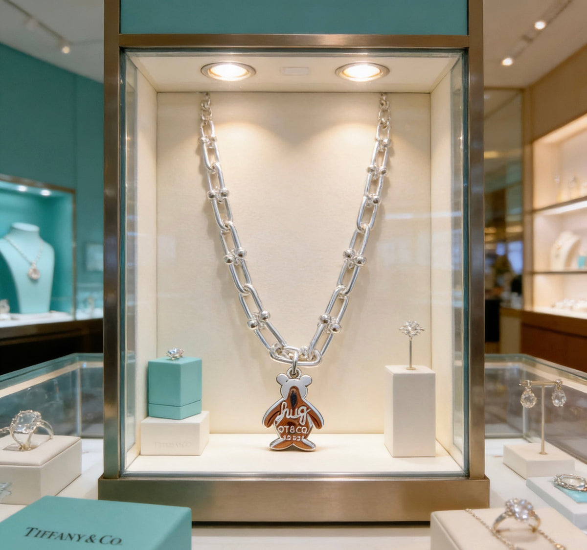 Martin Graham pendant necklace in polished metal-tone – main product view