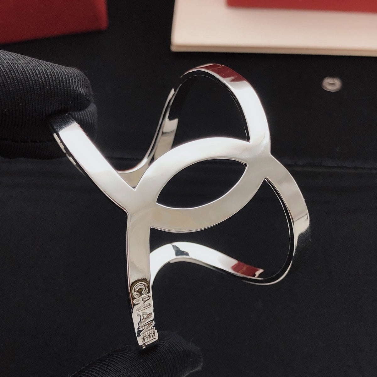 Martin Graham bangle in polished metal-tone – main product view