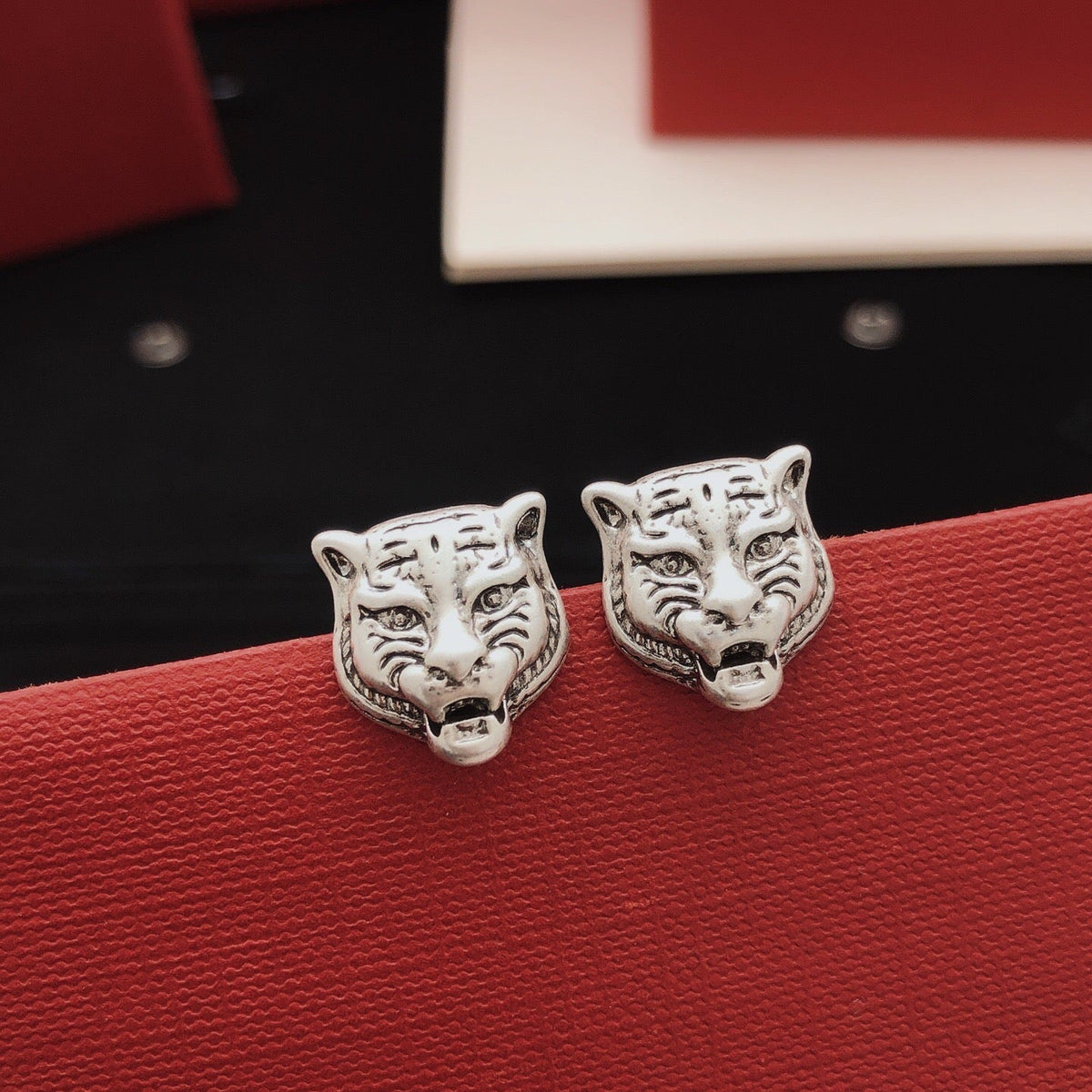 Martin Graham stud earrings in polished metal-tone – main product view