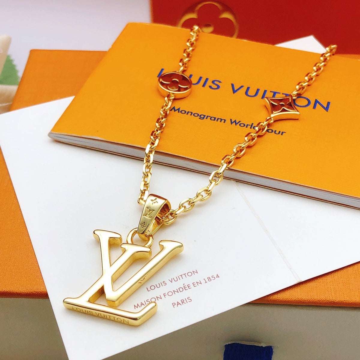 Martin Graham pendant necklace in polished metal-tone – main product view