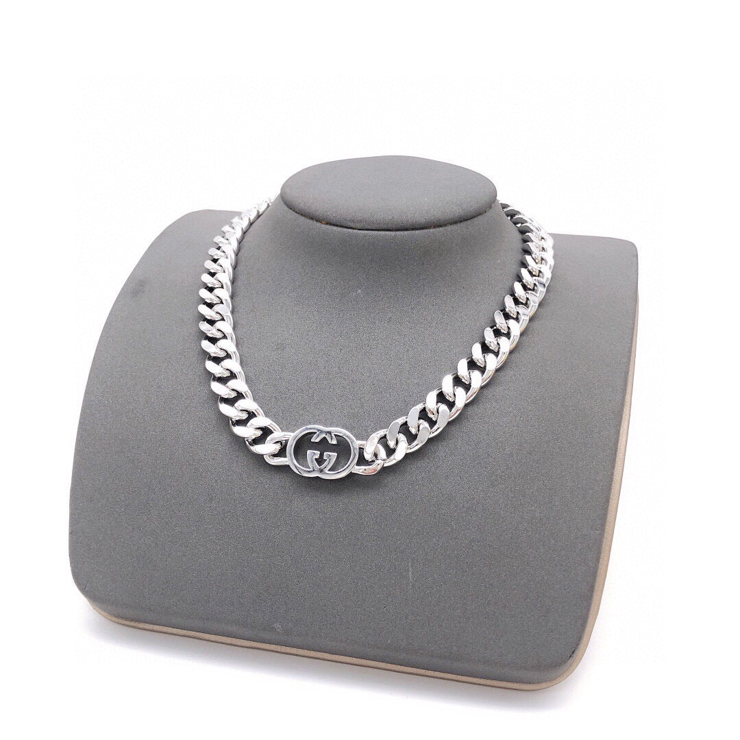 Martin Graham pendant necklace in polished metal-tone – main product view
