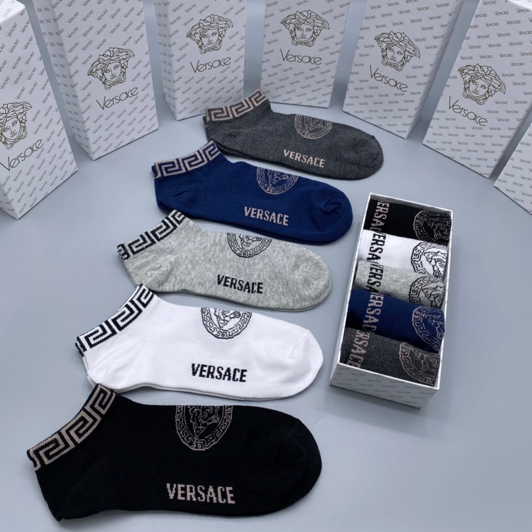 Versace Short Socks – 5-Pair Pack