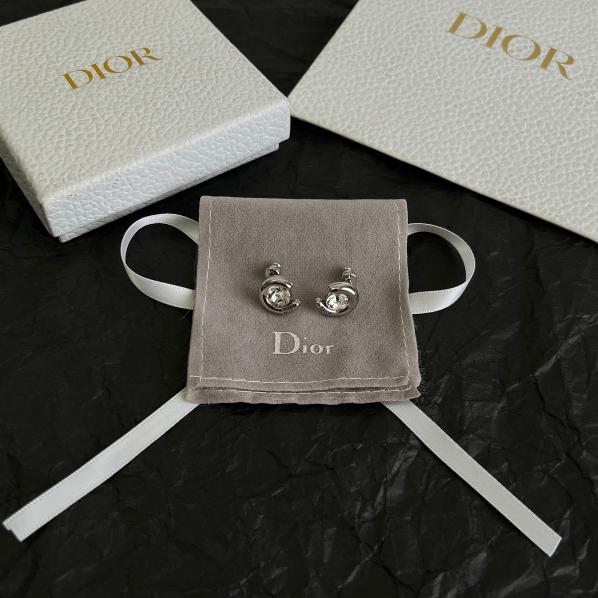 Martin Graham stud earrings in polished metal-tone – main product view