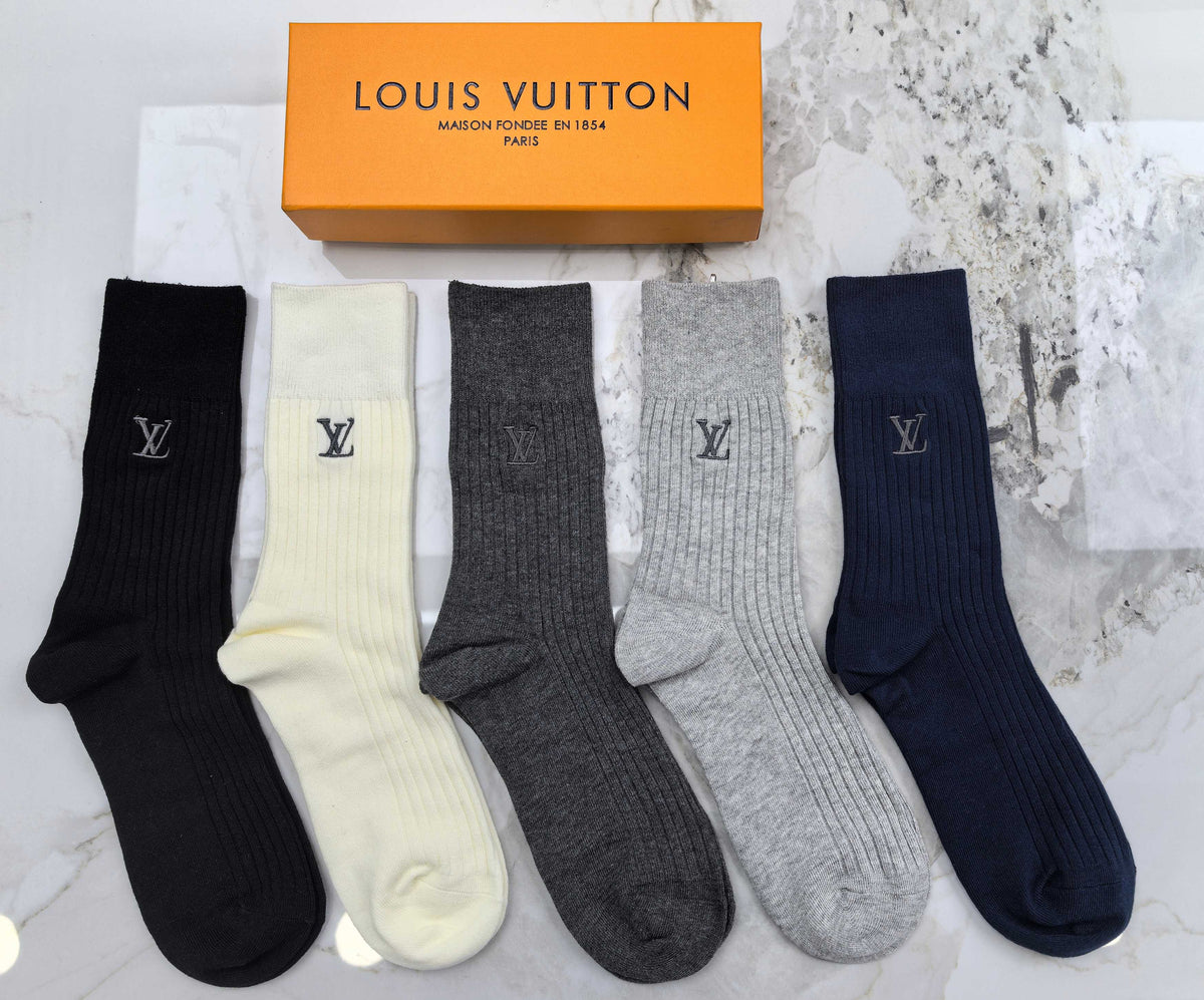 Louis Vuitton Small Initial Crew Socks - 5-Pair Set