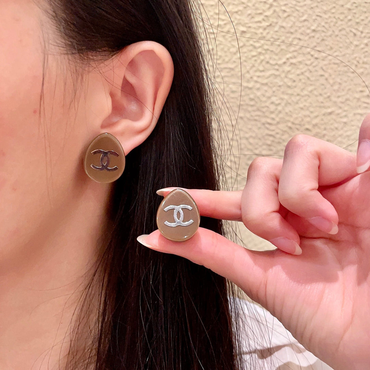 Martin Graham stud earrings in polished metal-tone – main product view