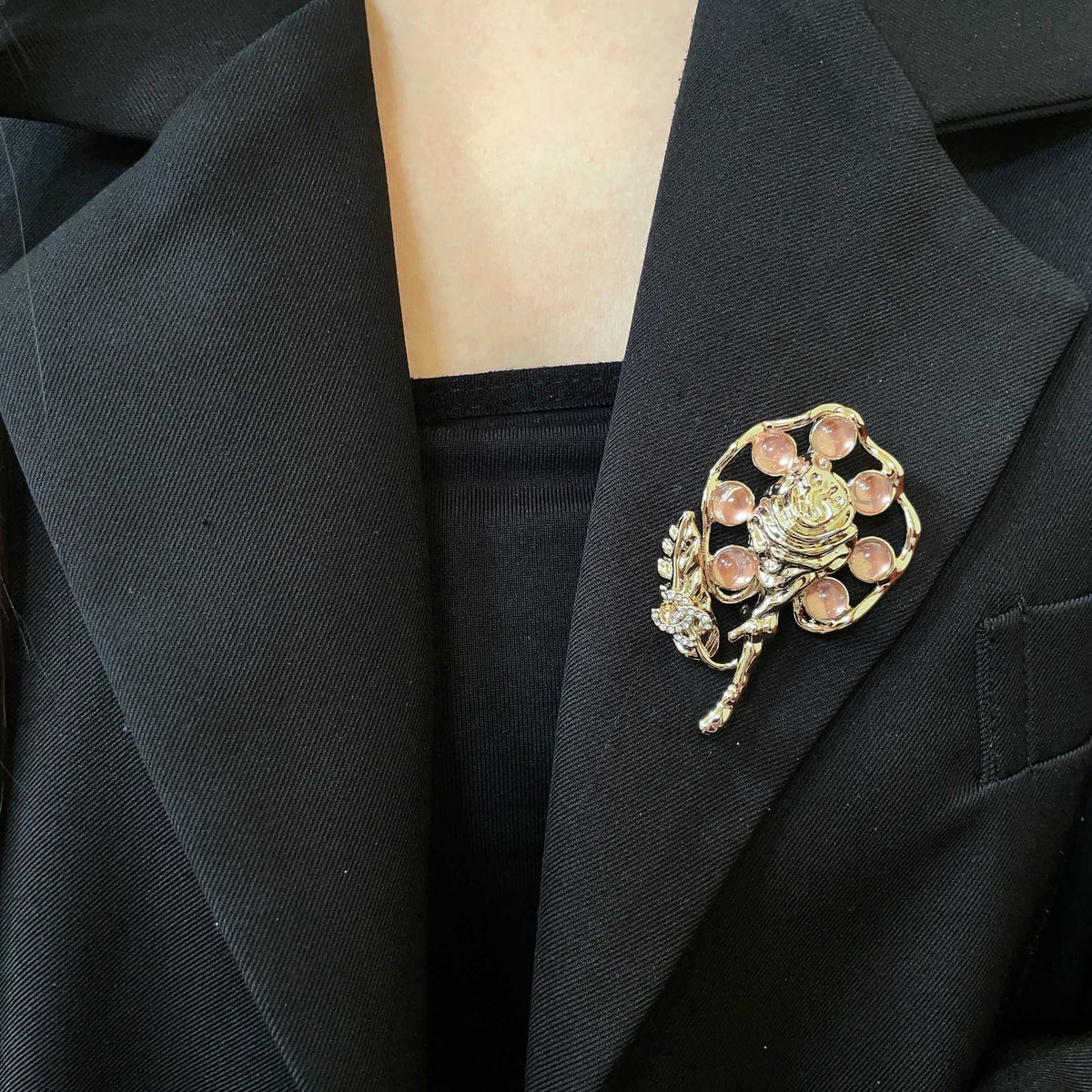 Martin Graham brooch in polished metal-tone – main product view