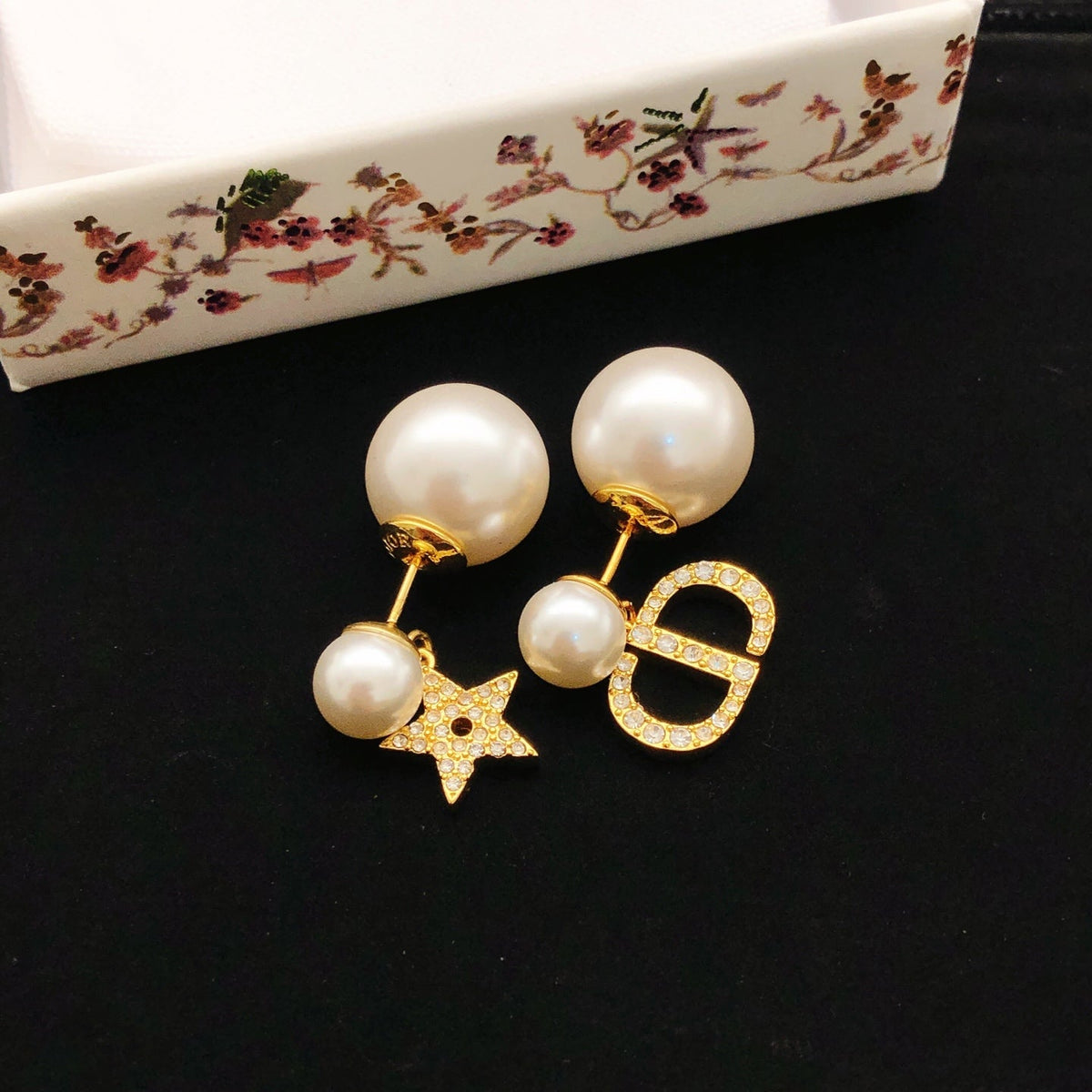 Martin Graham stud earrings in polished metal-tone – main product view