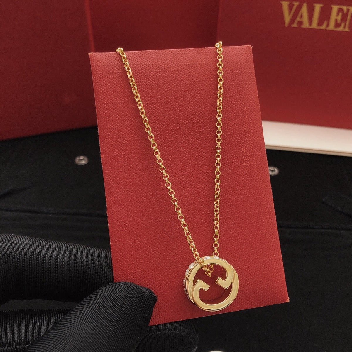 Martin Graham pendant necklace in polished metal-tone – main product view