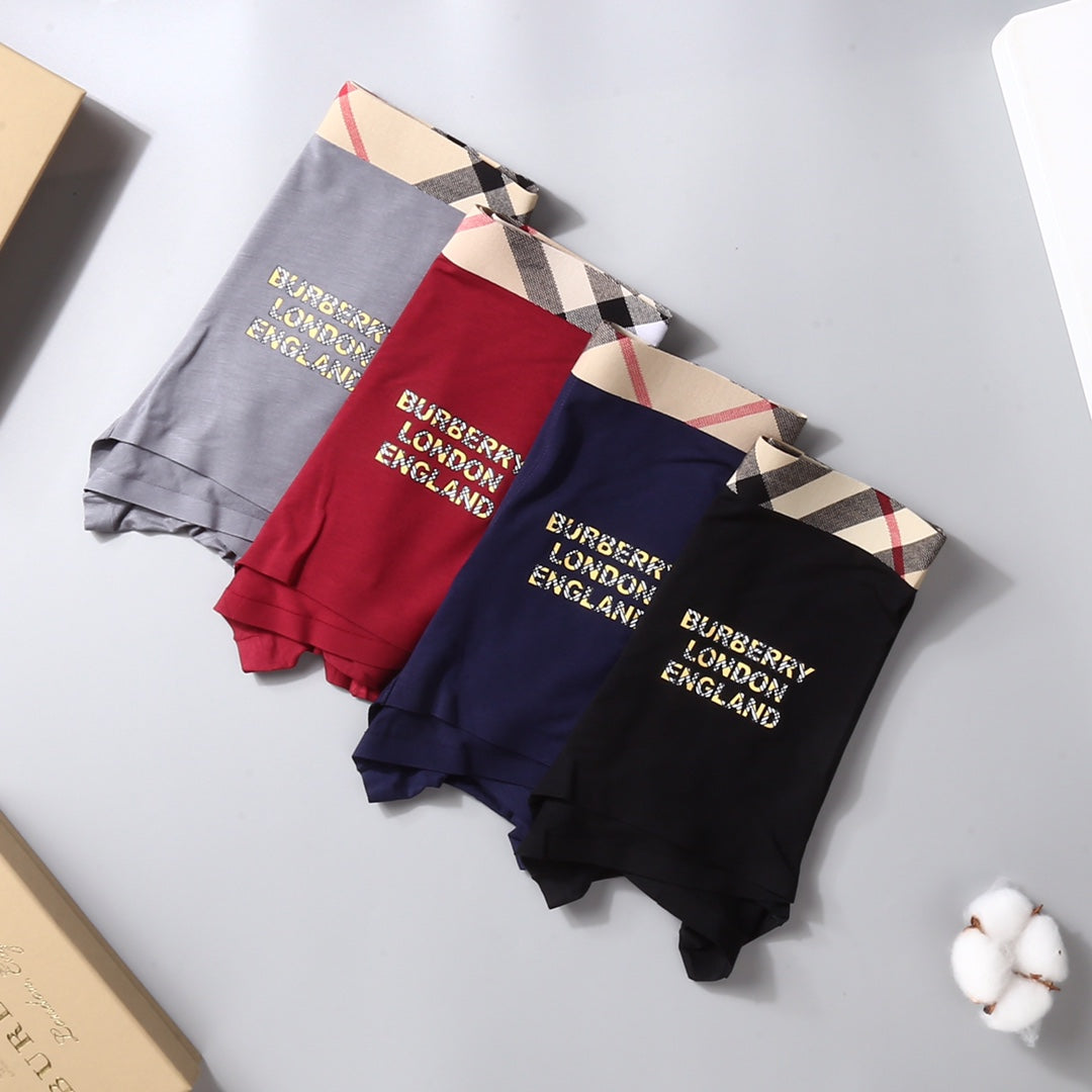 Burberry Heritage Check-Waistband Modal-Blend Boxer Briefs - Box of 3