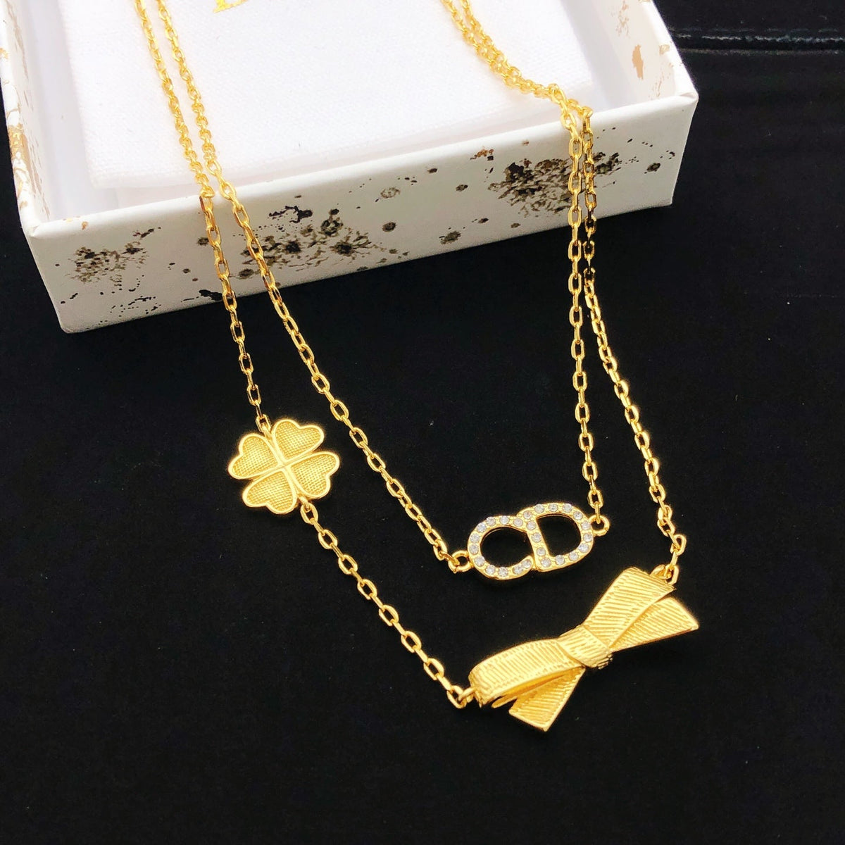 Martin Graham pendant necklace in polished metal-tone – main product view