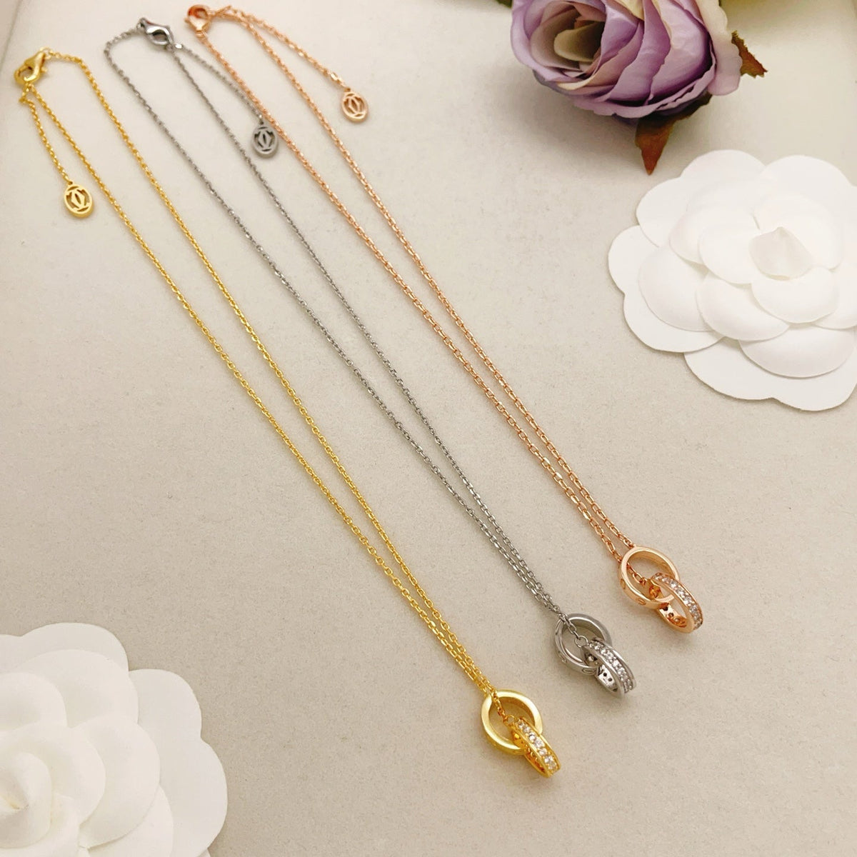 Martin Graham pendant necklace in polished metal-tone – main product view
