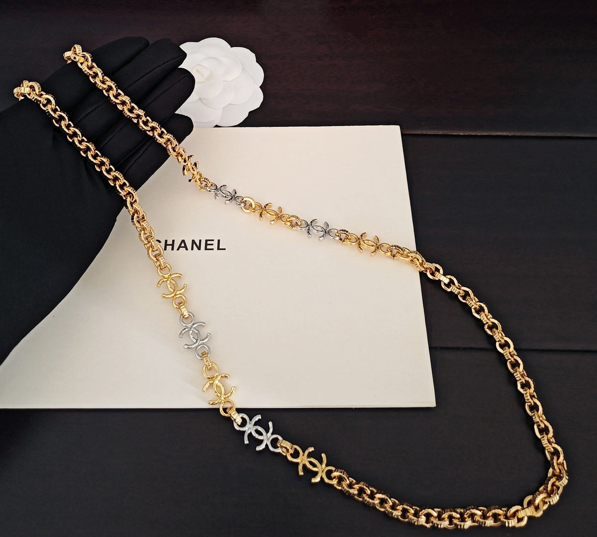 Martin Graham pendant necklace in polished metal-tone – main product view