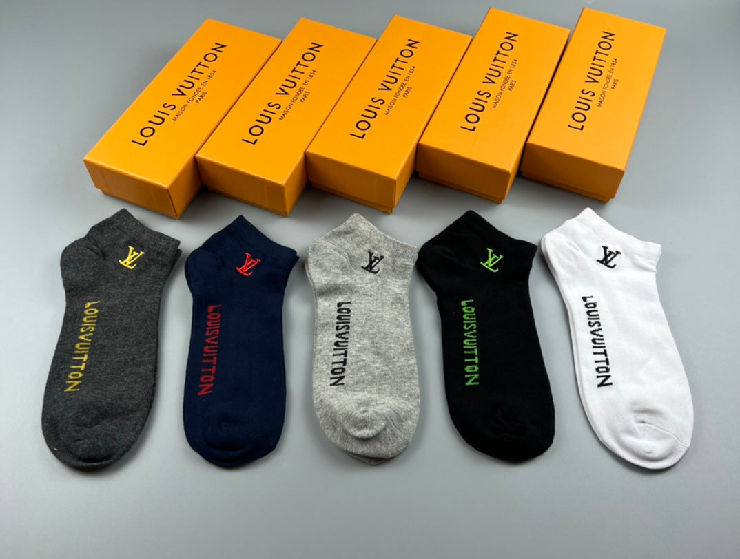 Louis Vuitton No-Show Socks - 5-Pair Set