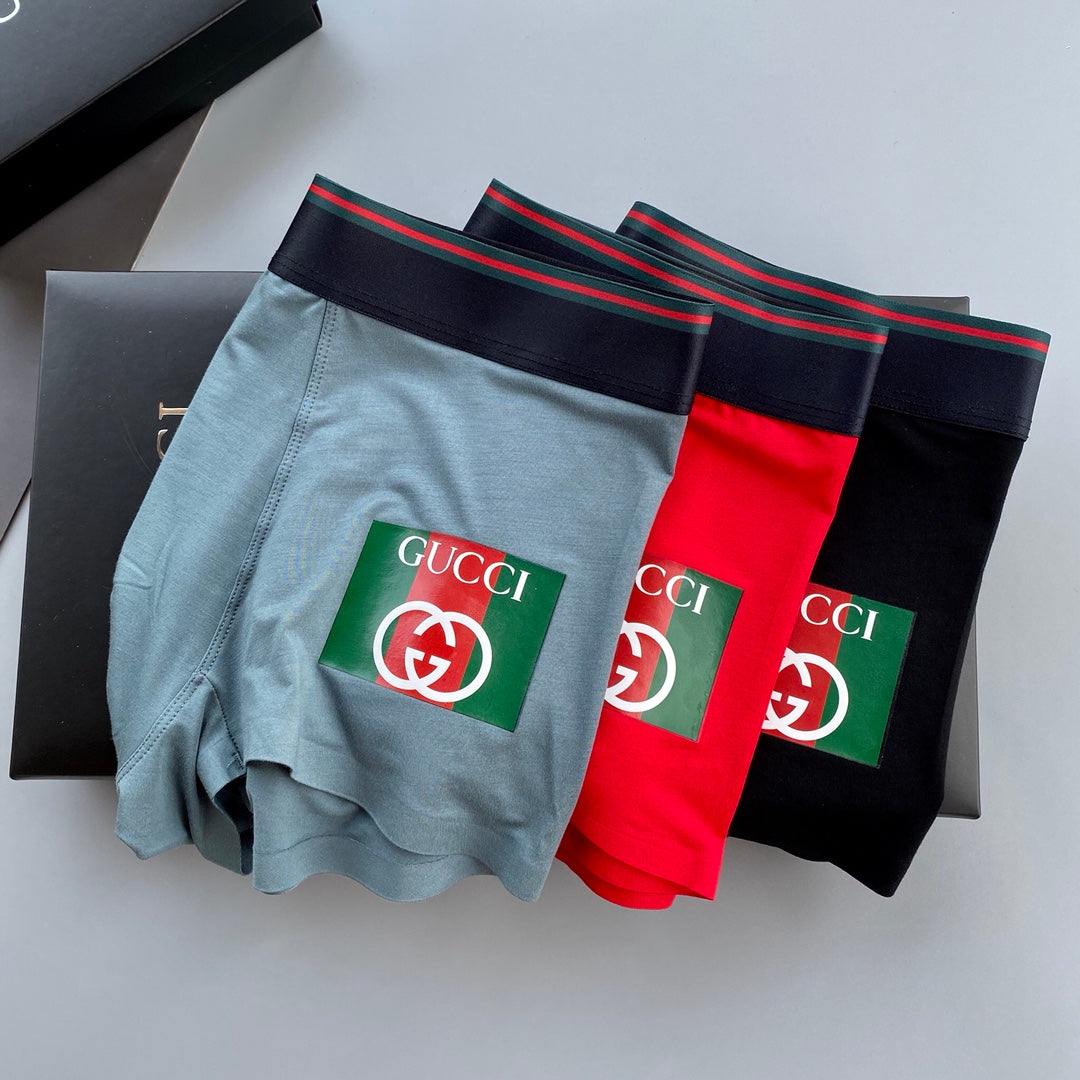 Gucci Modal Breathable Seamless Men's Boxer Briefs – 3-Pack