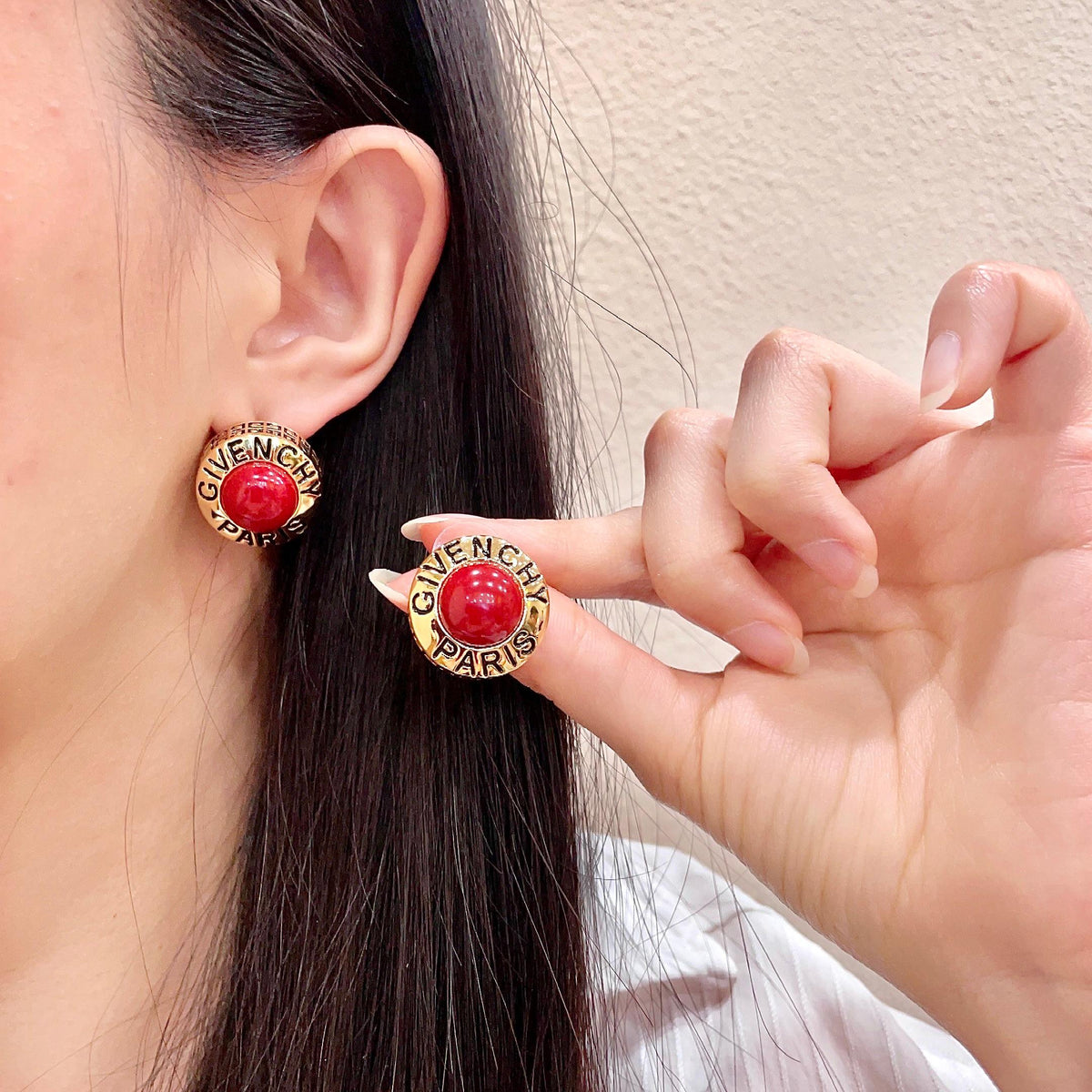 Martin Graham stud earrings in polished metal-tone – main product view