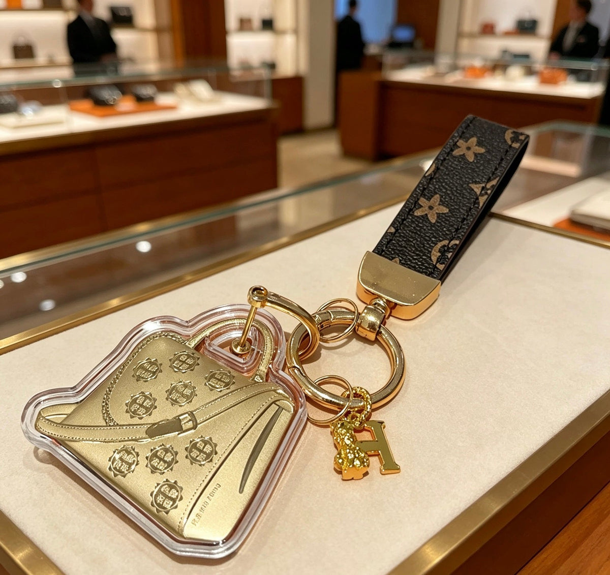 Martin Graham keychain in polished metal-tone – main product view