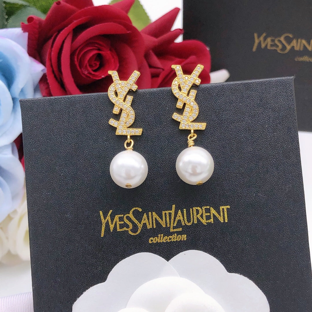 Martin Graham stud earrings in polished metal-tone – main product view