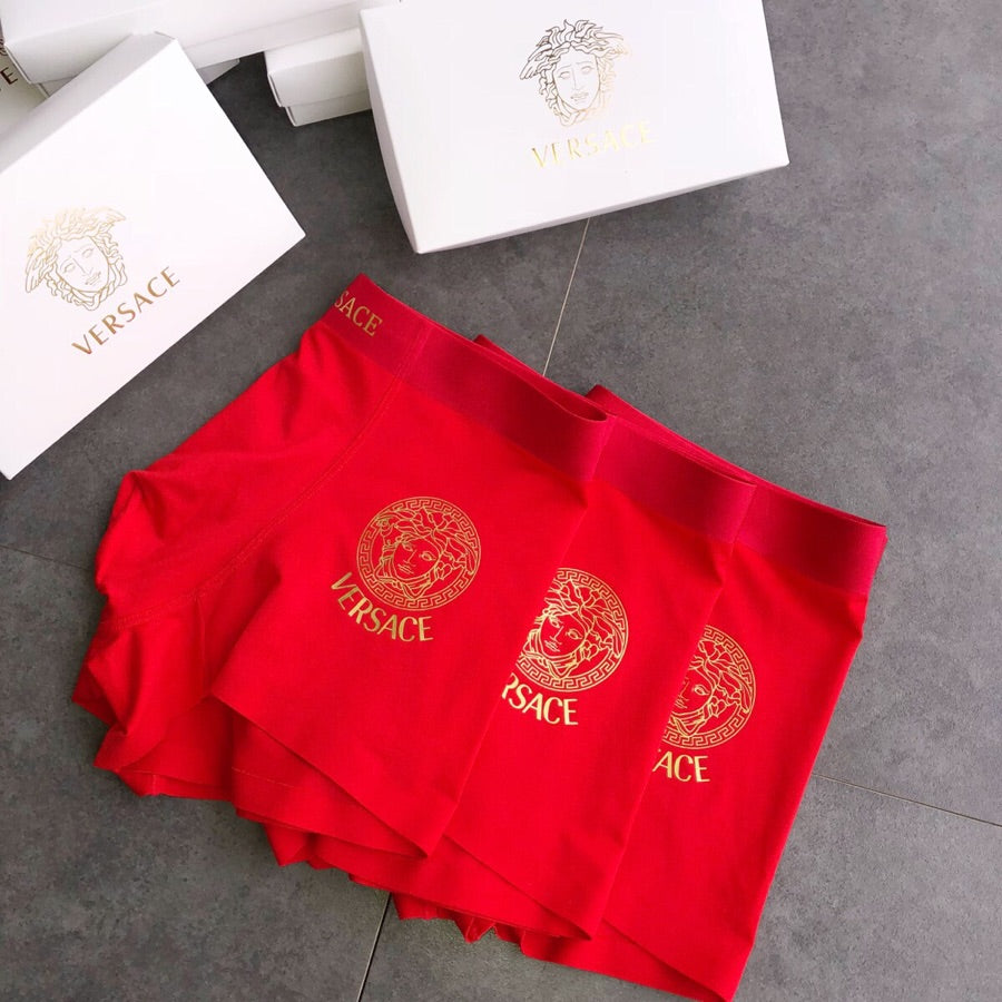 Versace Gold Medallion Men's Boxer Briefs - 3-Piece Box