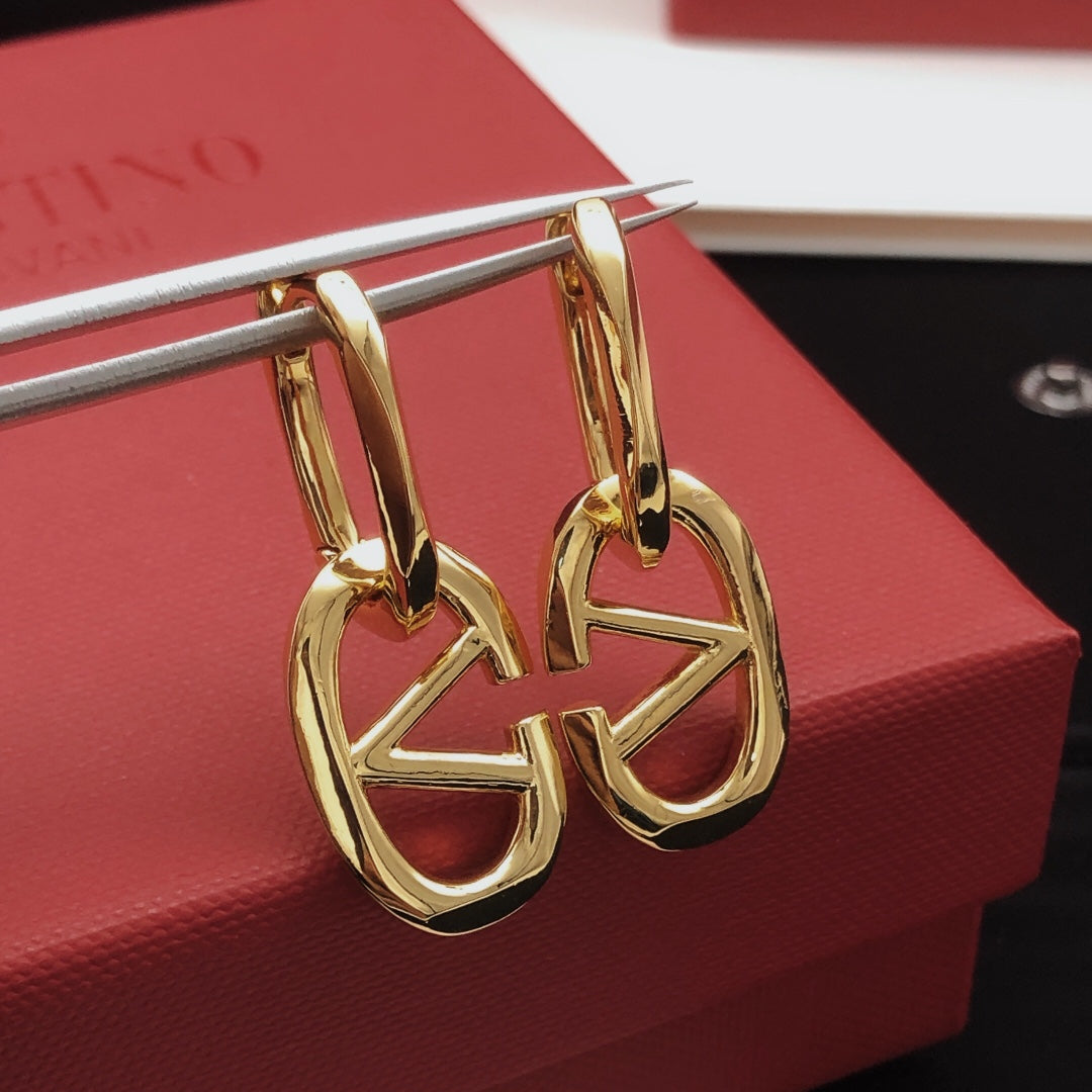 Martin Graham drop earrings in polished metal-tone – main product view