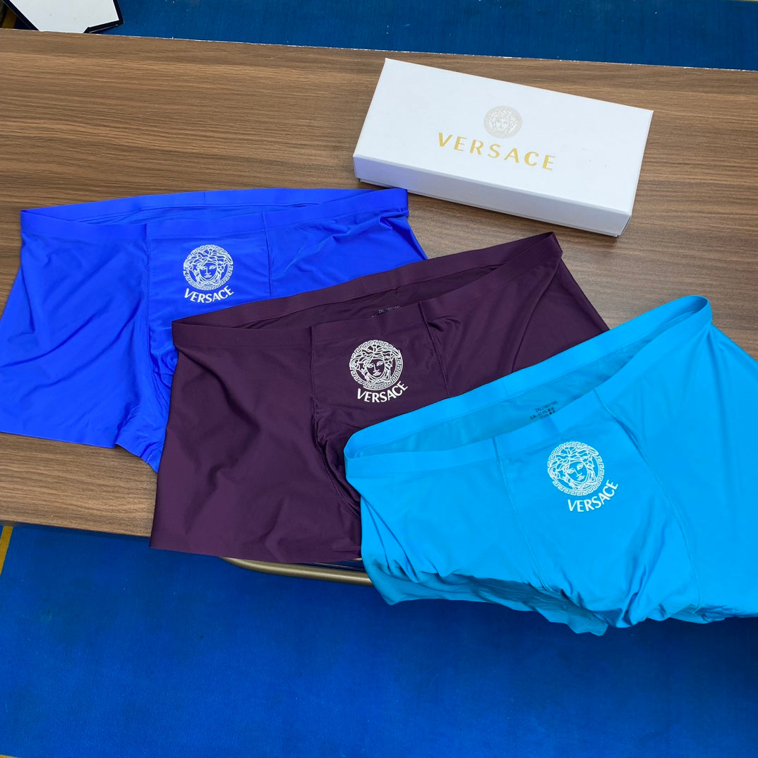 Versace Circular Medallion Graphics Men's Boxer Briefs - 3-Piece Box