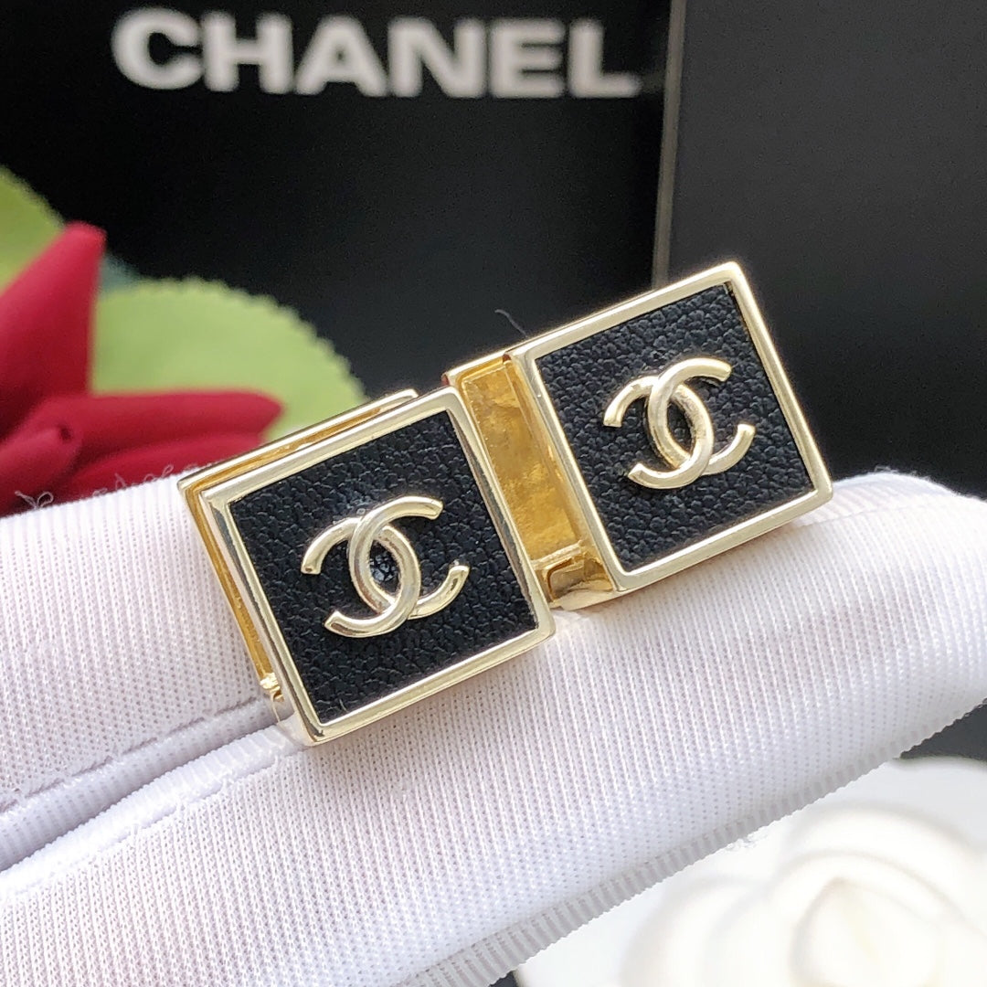 Martin Graham stud earrings in polished metal-tone – main product view
