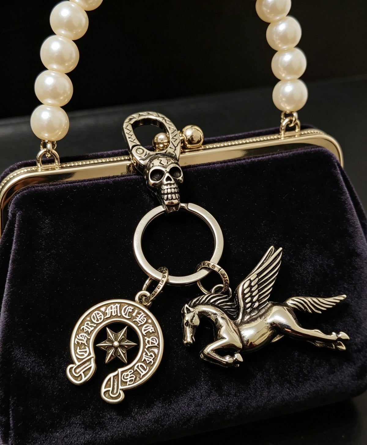 Martin Graham keychain in polished metal-tone – main product view