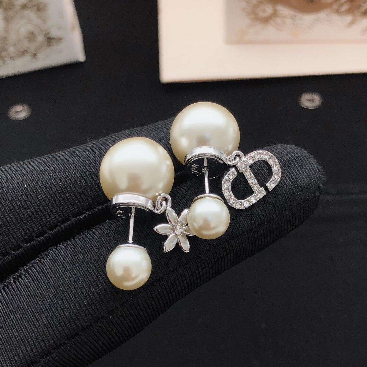 Martin Graham stud earrings in polished metal-tone – main product view
