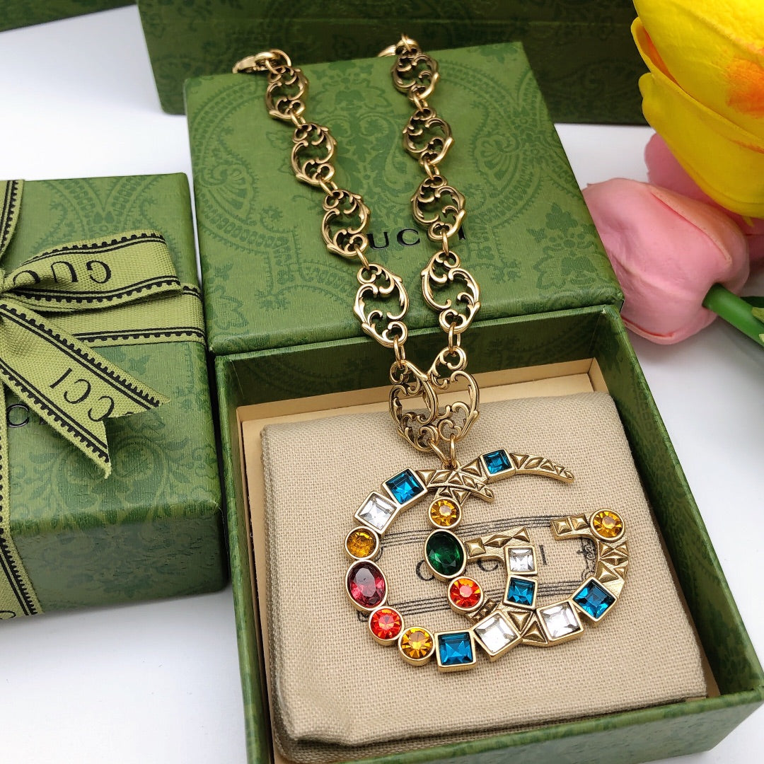 Martin Graham pendant necklace in polished metal-tone – main product view