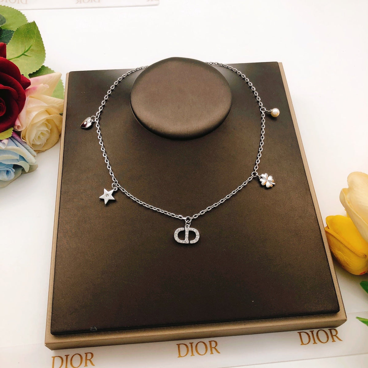 Martin Graham pendant necklace in polished metal-tone – main product view