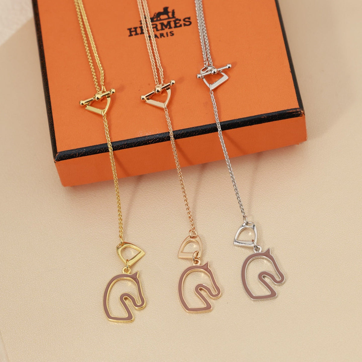 Martin Graham pendant necklace in polished metal-tone – main product view
