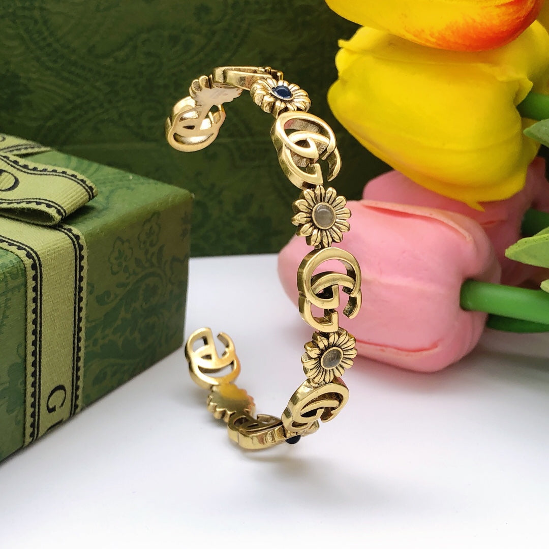 Martin Graham bangle in polished metal-tone – main product view