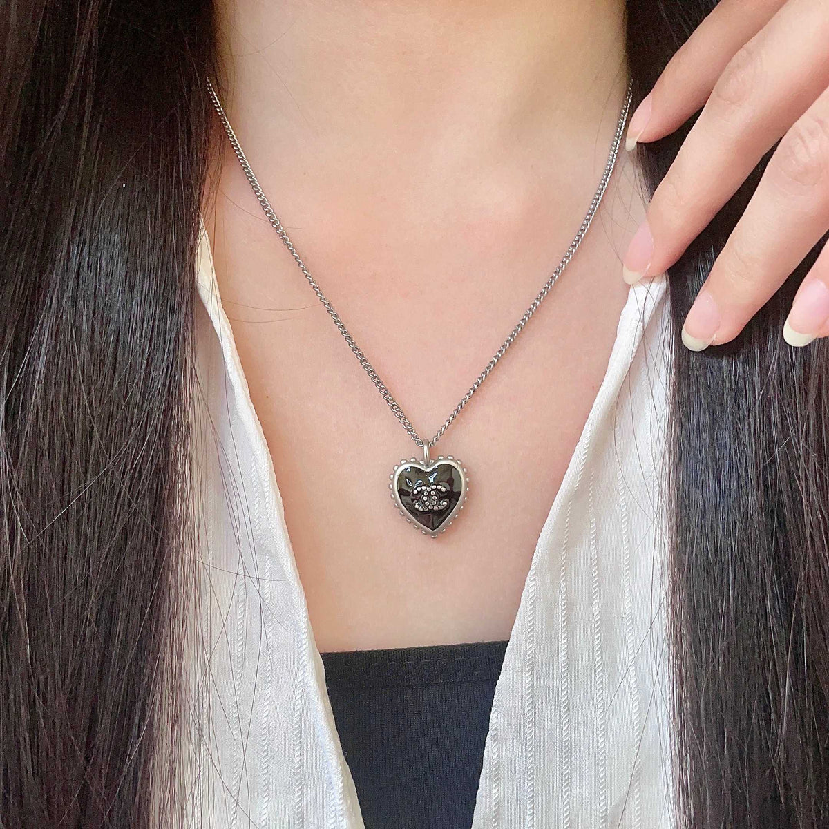 Martin Graham pendant necklace in polished metal-tone – main product view