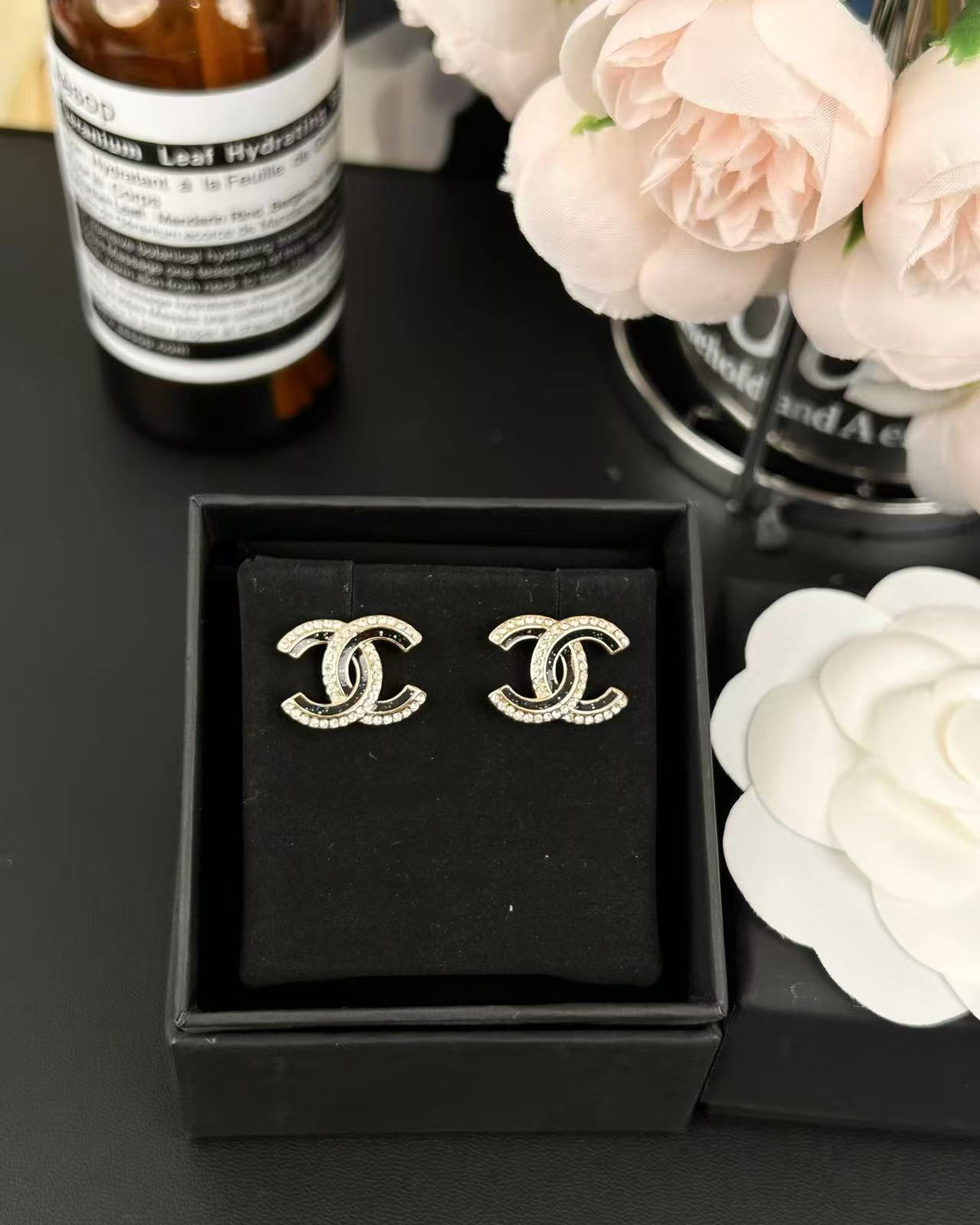 Martin Graham stud earrings in polished metal-tone – main product view