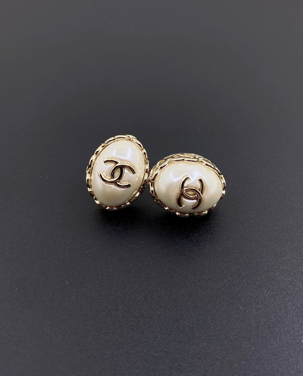 Martin Graham stud earrings in polished metal-tone – main product view