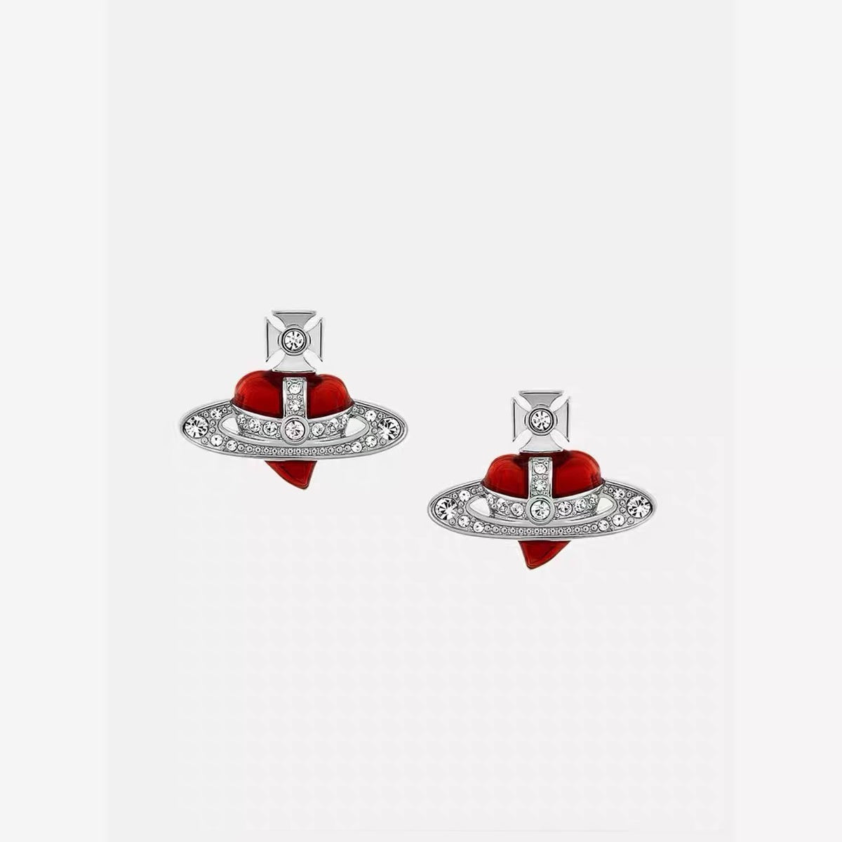 Martin Graham stud earrings in polished metal-tone – main product view