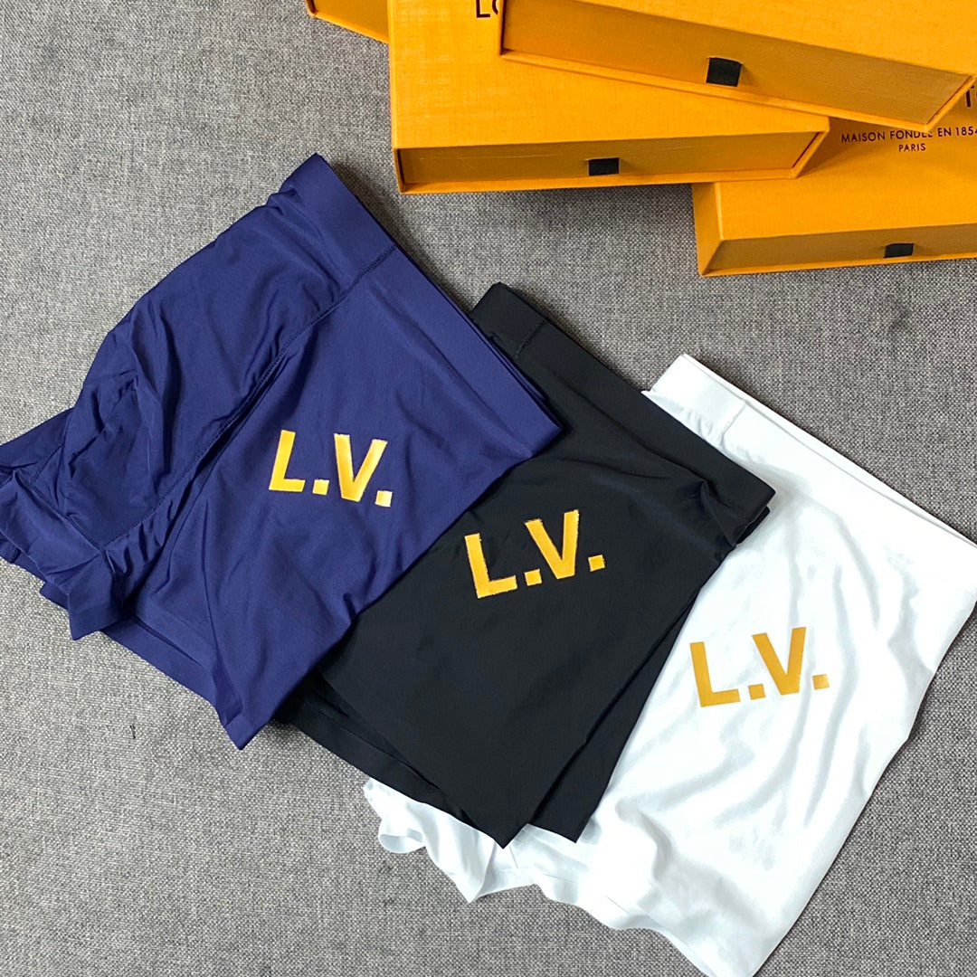 Louis Vuitton Gold-Tone Initial Men's Boxer Briefs - 3-Piece Box