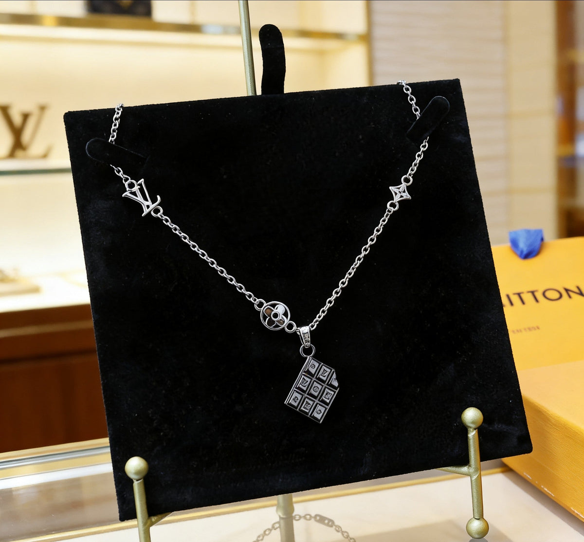 Martin Graham pendant necklace in polished metal-tone – main product view