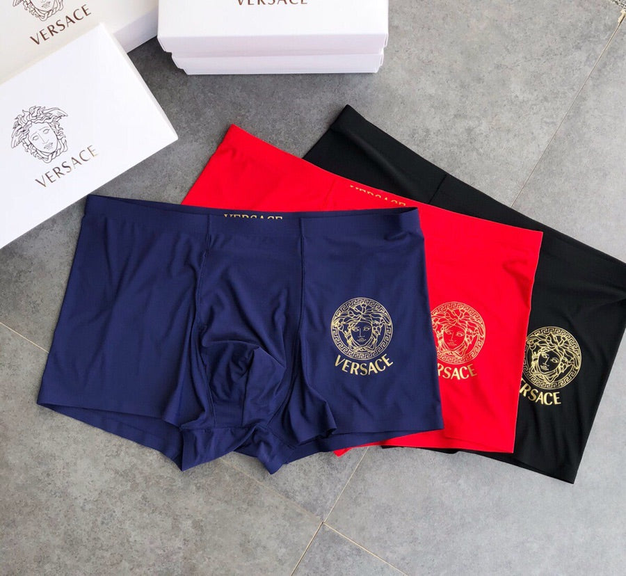Versace Gold Medusa Silky-Knit Boxer Briefs