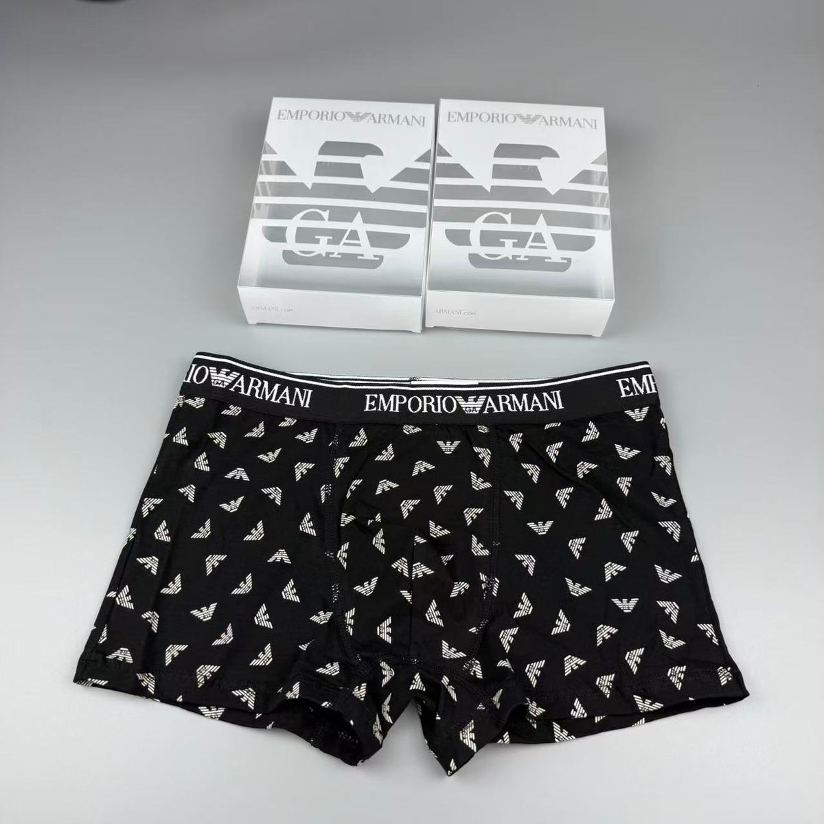 Armani Cotton Men's Boxer Briefs - 3-Piece Box