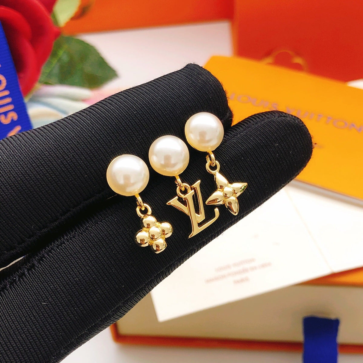 Martin Graham stud earrings in polished metal-tone – main product view