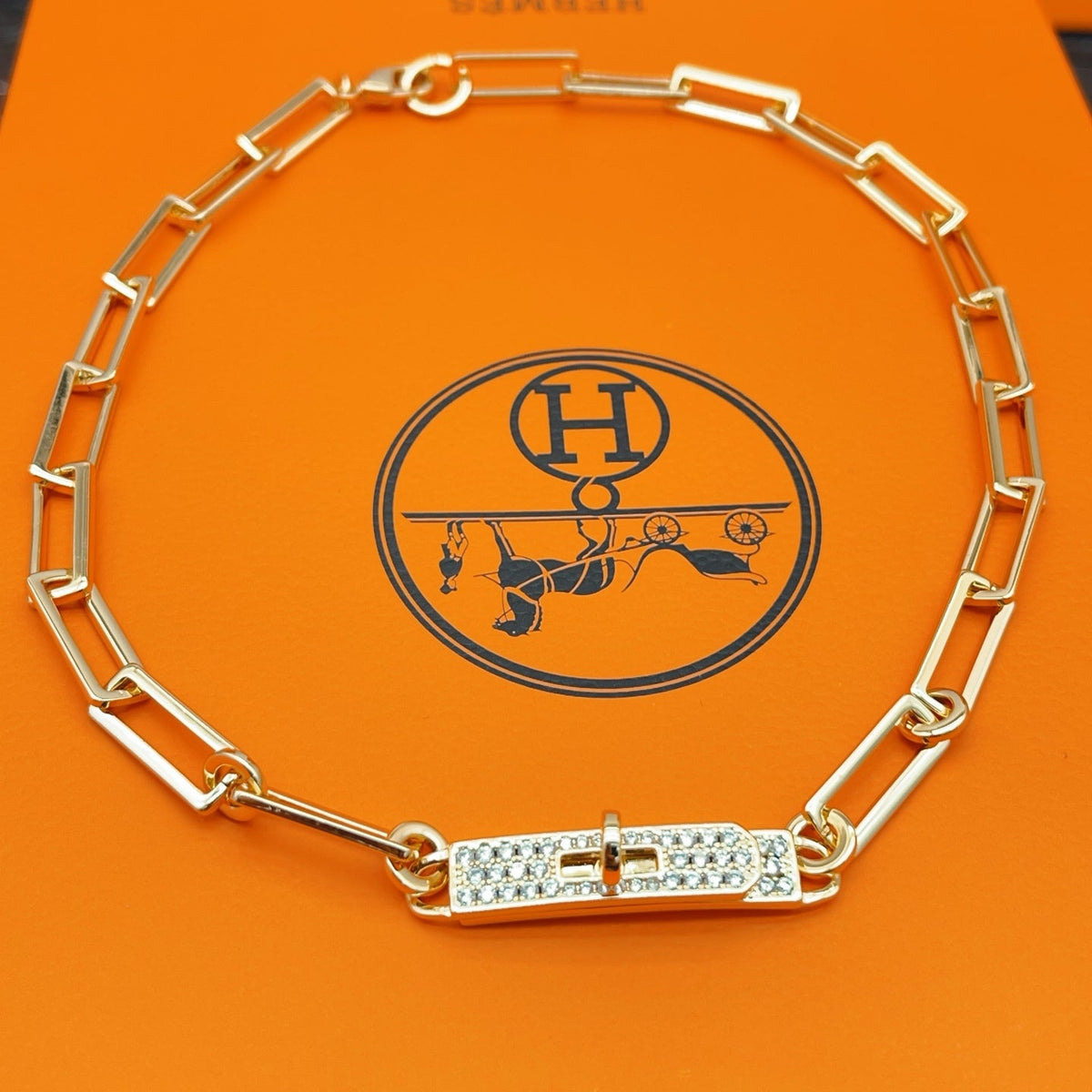 Martin Graham pendant necklace in polished metal-tone – main product view