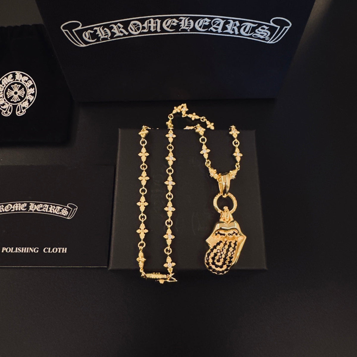 Martin Graham pendant necklace in polished metal-tone – main product view