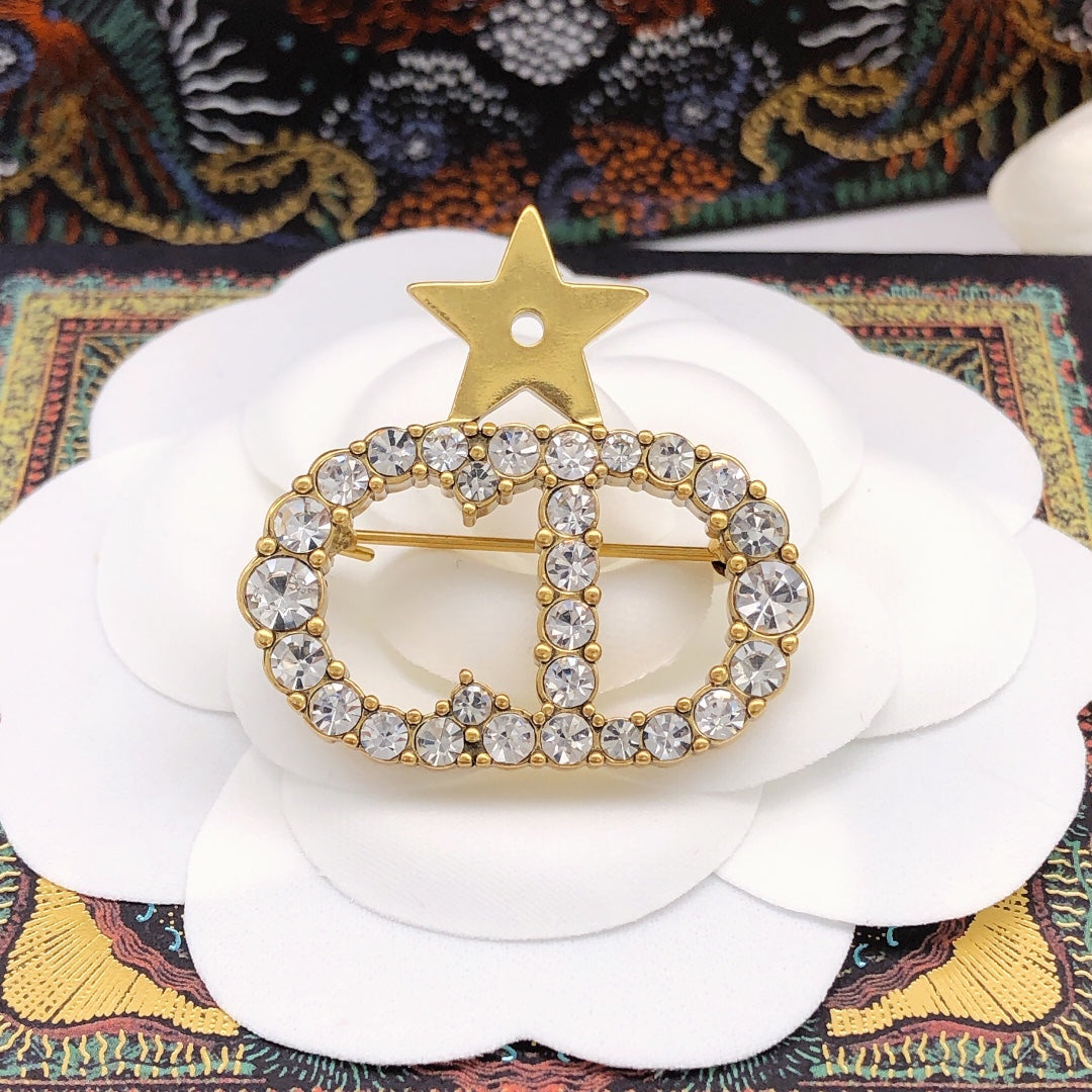 Martin Graham brooch in polished metal-tone – main product view